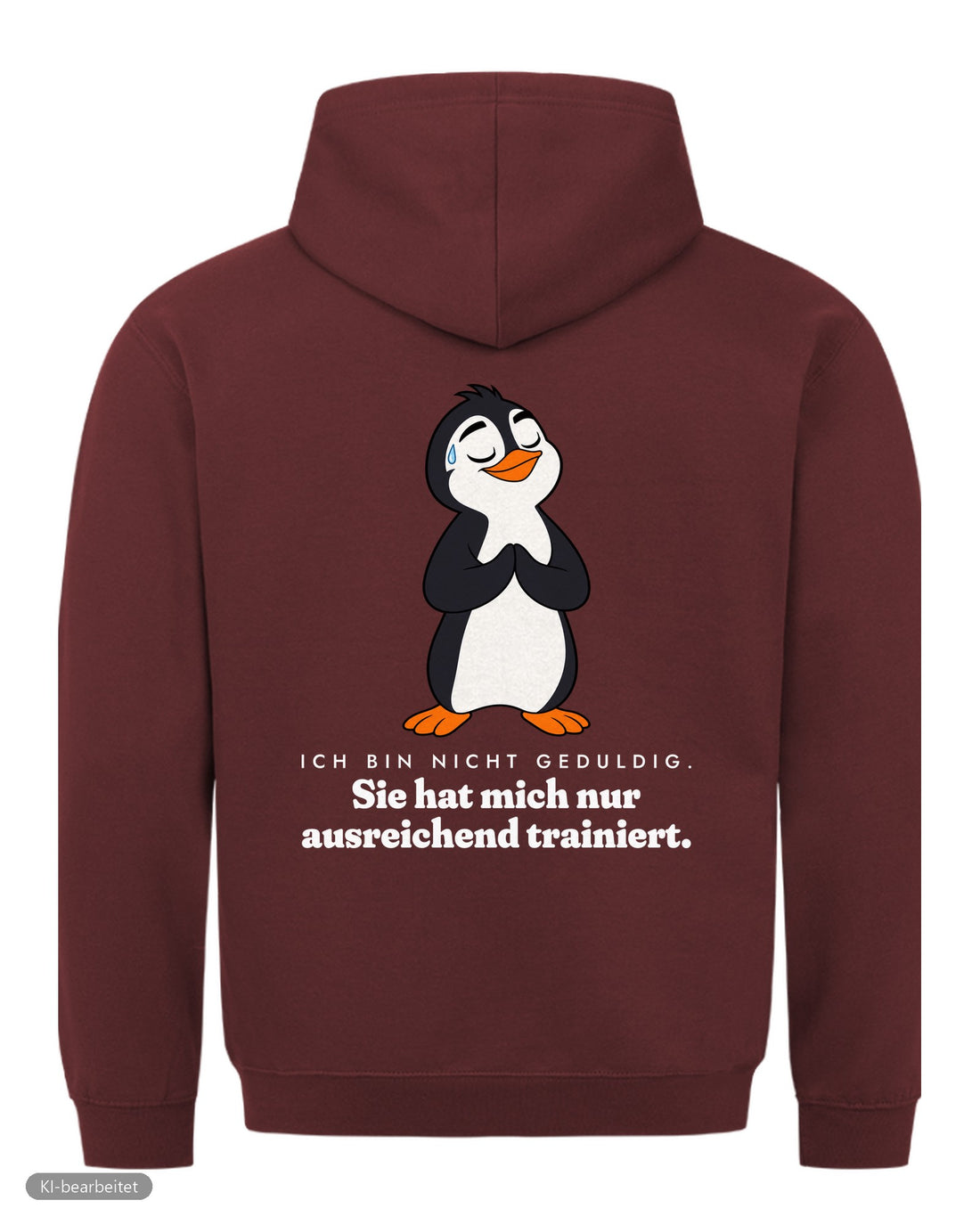 Nicht launisch, nur emotional Partnerlook Hoodies: Rückendruck, Hoodie für ihn in Burgunder