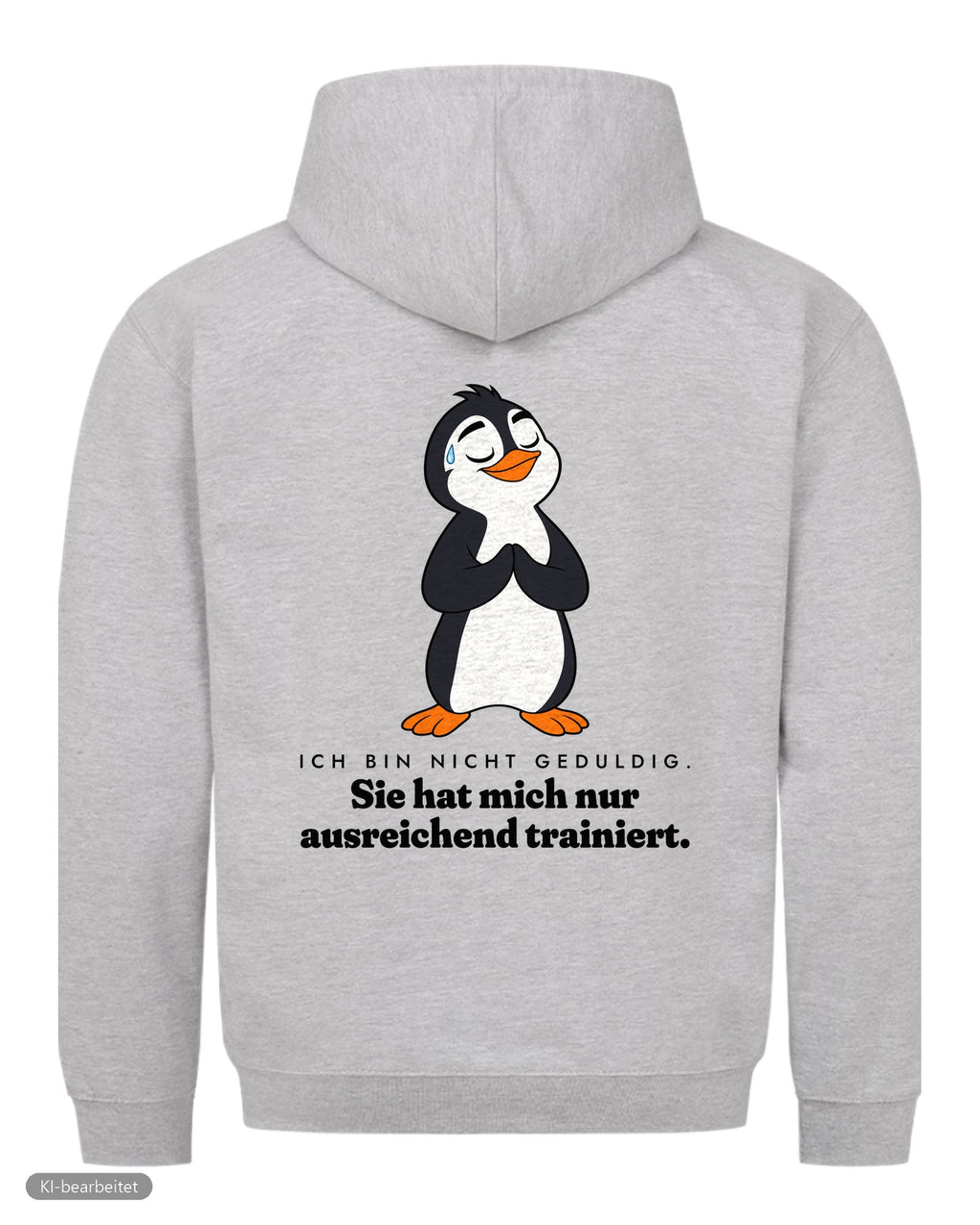 Nicht launisch, nur emotional Partnerlook Hoodies: Rückendruck, Hoodie für ihn in Grau