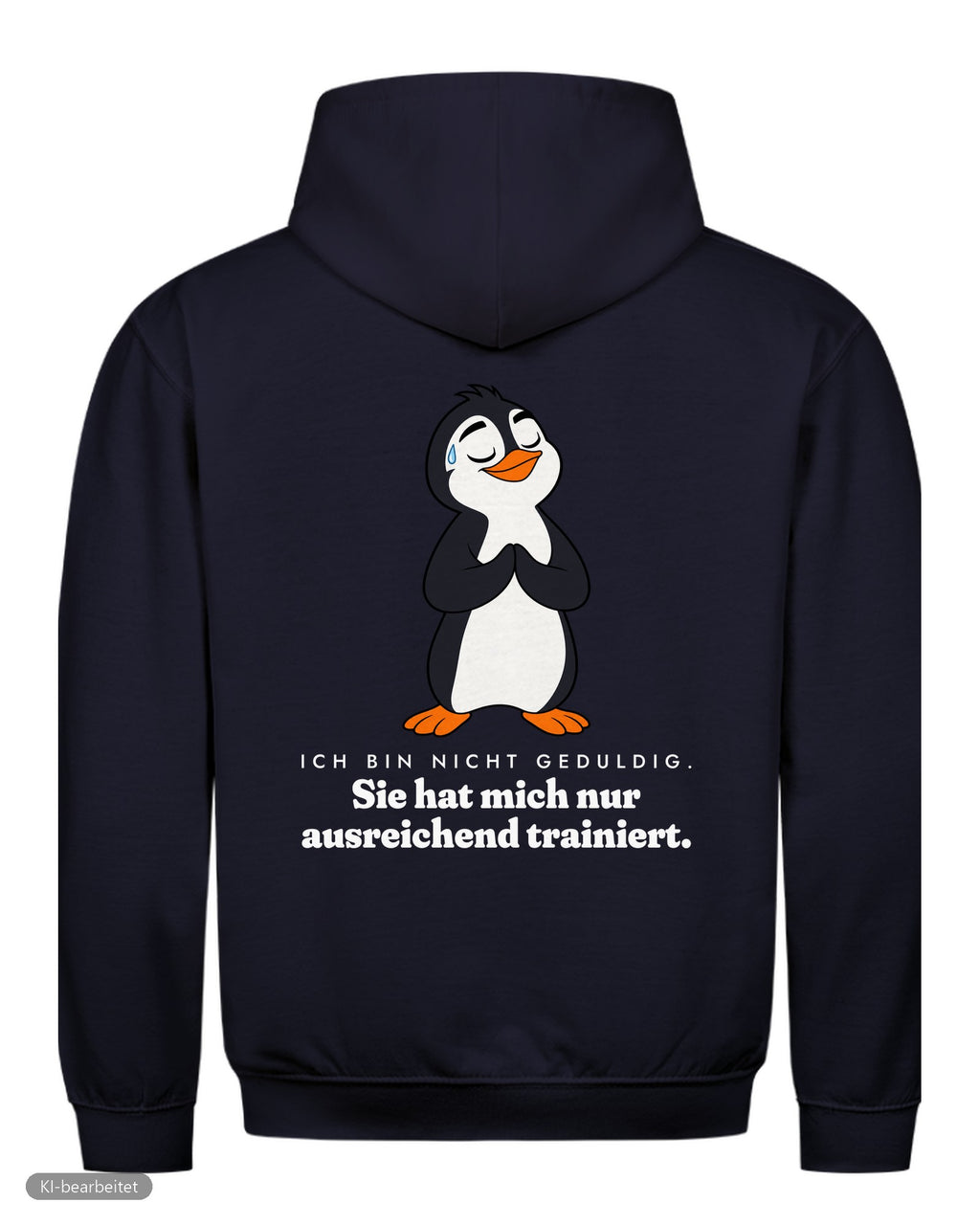 Nicht launisch, nur emotional Partnerlook Hoodies: Rückendruck, Hoodie für ihn in Navy