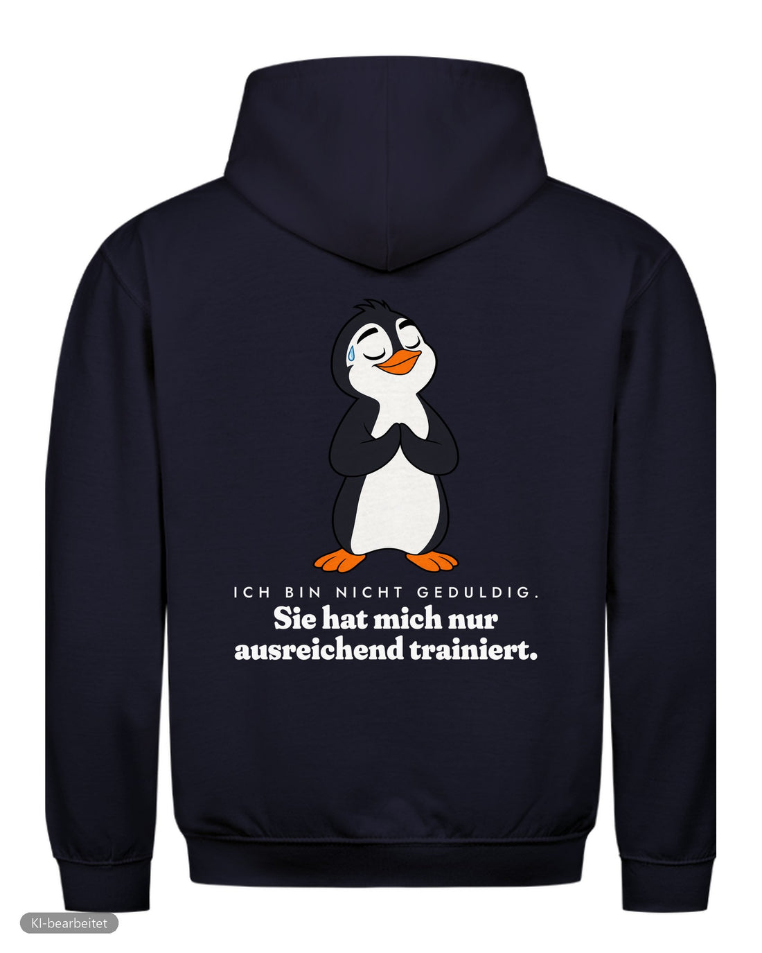 Nicht launisch, nur emotional Partnerlook Hoodies: Rückendruck, Hoodie für ihn in Navy