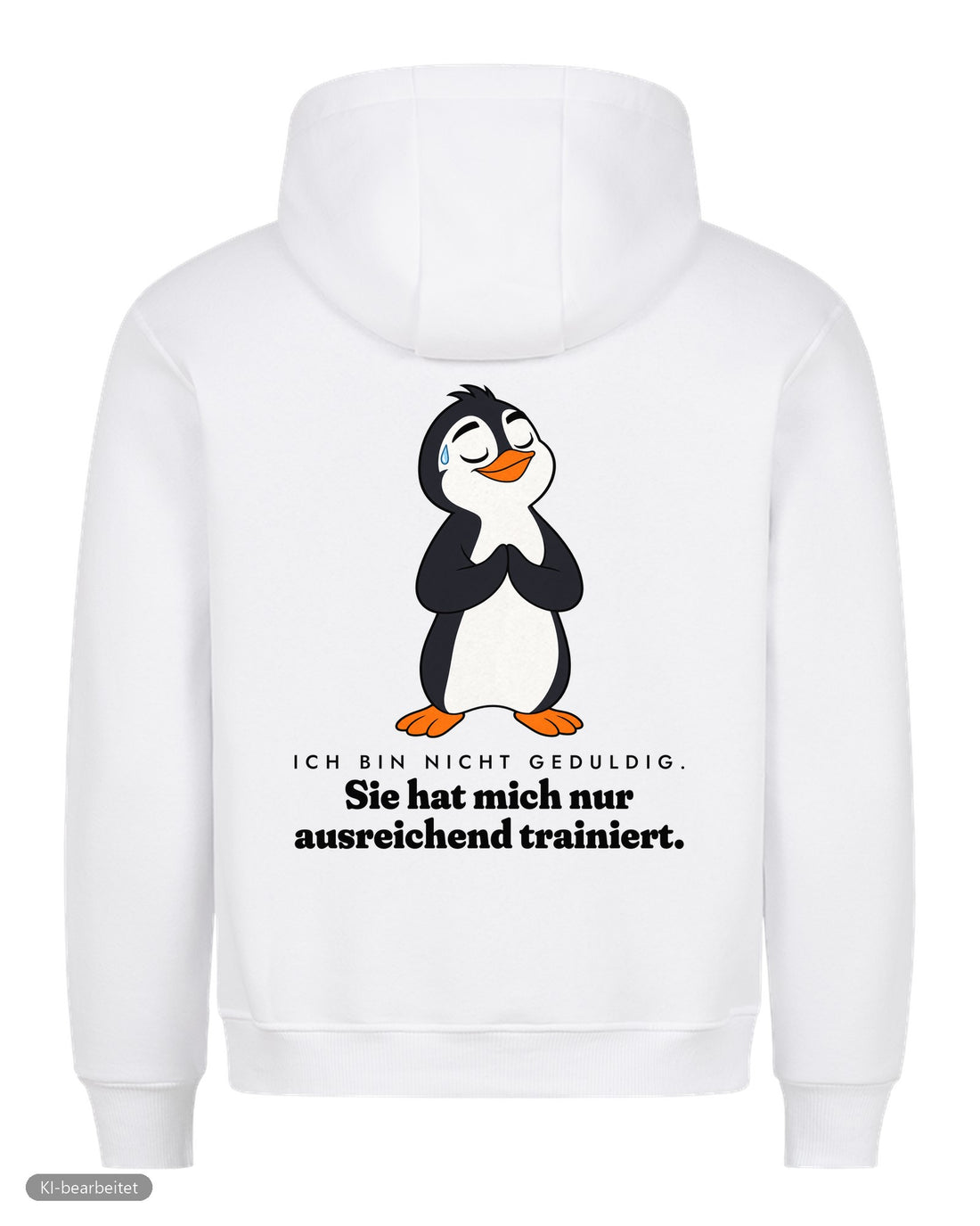 Nicht launisch, nur emotional Partnerlook Hoodies: Rückendruck, Hoodie für ihn in Weiß