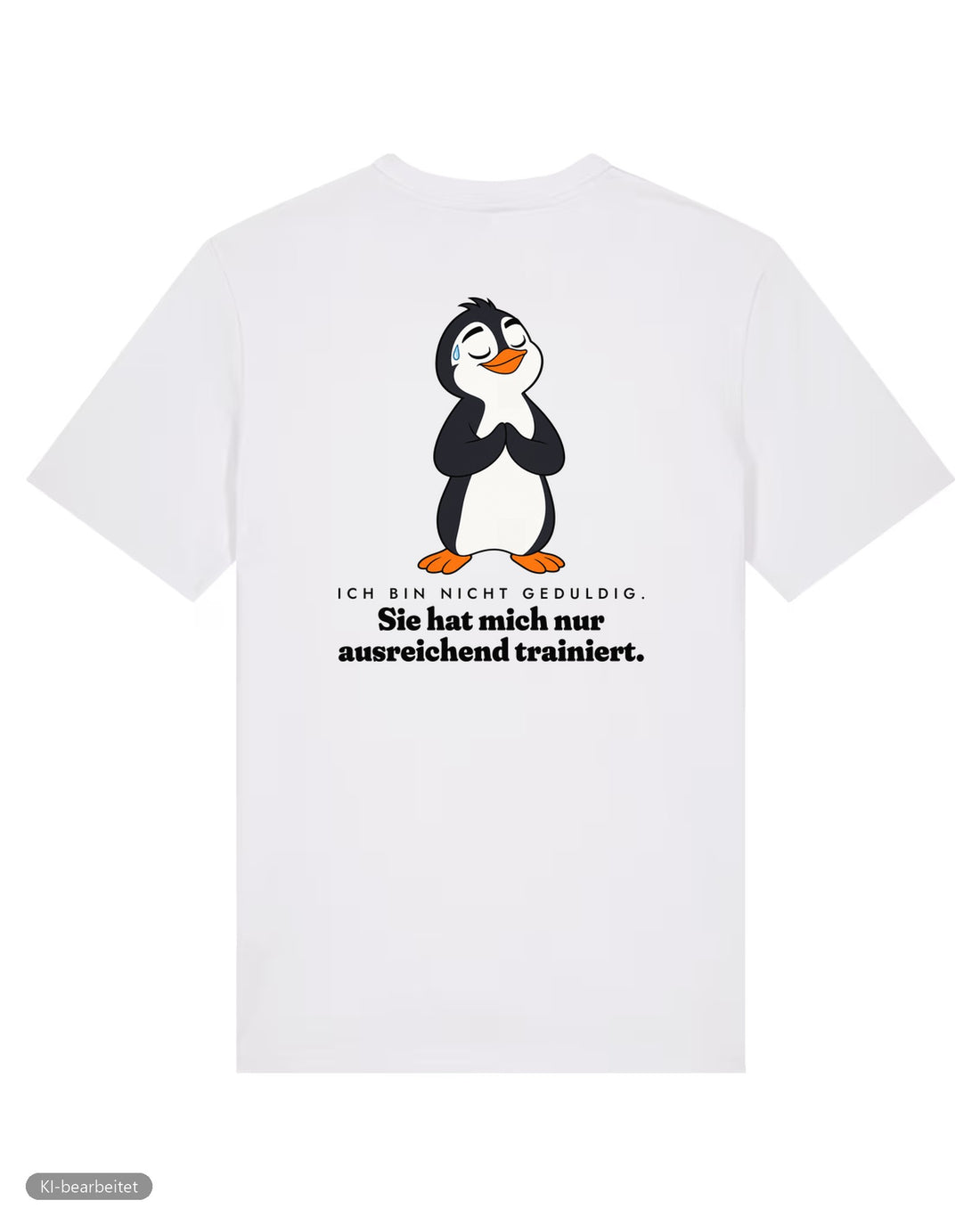 Nicht launisch, nur emotional Partnerlook T-Shirts: Rückendruck, Shirt für ihn in Weiß