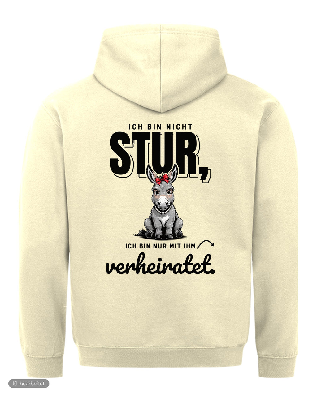 Nicht stur, nur verheiratet Partnerlook Hoodies: Rückendruck, Hoodie für sie in Beige