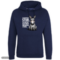 Sturer Esel Hoodie in Navy Smoke mit Esel-Motiv und lustigem Spruch