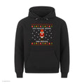 Nussknacker Weihnachtshoodie Ich knacke Nüsse und Nerven - Ugly Christmas Hoodie in Schwarz