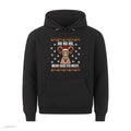 Ziege Weihnachtshoodie Ho Ho Ho, mehr sage ich nicht - Ugly Christmas Hoodie in Schwarz