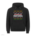 Weihnachtshoodie mit Spruch Besinnlich überstanden - Ugly Christmas Hoodie in Schwarz