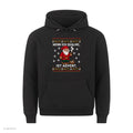 Räuchermännchen Weihnachtshoodie Wenn ich qualme, ist Advent - Ugly Christmas Hoodie in Schwarz