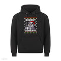 Eule Weihnachtshoodie Dezent genervt - Ugly Christmas Hoodie in Schwarz