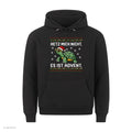 Schildkröte Weihnachtshoodie Hetz mich nicht - Ugly Christmas Hoodie in Schwarz