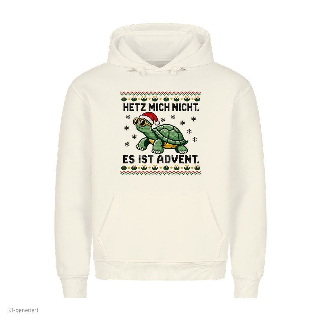 Schildkröte Weihnachtshoodie Hetz mich nicht - Ugly Christmas Hoodie in Weiß