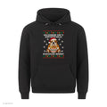 Bulldogge Weihnachtshoodie Kartoffelsalat, Diskussion beendet - Ugly Christmas Hoodie in Schwarz