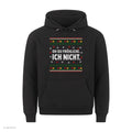 Weihnachtshoodie mit Spruch Oh du Fröhliche, ich nicht - Ugly Christmas Hoodie in Schwarz