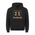 Kaffee Weihnachtshoodie Mein Adventskranz - Ugly Christmas Hoodie in Schwarz