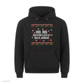 Weihnachtshoodie mit Spruch Hoffentlich ist bald Januar - Ugly Christmas Hoodie in Schwarz