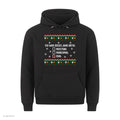 Weihnachtshoodie mit Spruch Artig? Egal - Ugly Christmas Hoodie in Schwarz