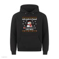Schneemann Weihnachtshoodie Stimmung lädt noch - Ugly Christmas Hoodie in Schwarz