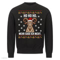 Ziege Weihnachtspullover Ho Ho Ho, mehr sage ich nicht - Ugly Christmas Sweater in Schwarz