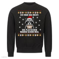 Waschbär Weihnachtspullover Die Plätzchen waren schon weg - Ugly Christmas Sweater in Schwarz