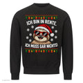 Faultier Weihnachtspullover Ich bin in Rente - Ugly Christmas Sweater in Schwarz