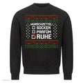 Weihnachtspullover mit Spruch Socken, Parfüm, Ruhe - Ugly Christmas Sweater in Schwarz
