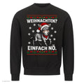 Esel Weihnachtspullover Weihnachten? Einfach nö - Ugly Christmas Sweater in Schwarz