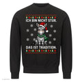 Sturer Esel Weihnachtspullover Das ist Tradition - Ugly Christmas Sweater in Schwarz