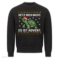 Schildkröte Weihnachtspullover Hetz mich nicht - Ugly Christmas Sweater in Schwarz