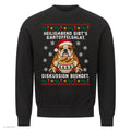 Bulldogge Weihnachtspullover Kartoffelsalat, Diskussion beendet - Ugly Christmas Sweater in Schwarz