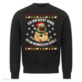 Mops Weihnachtspullover Weihnachtlich gefüllt - Ugly Christmas Sweater in Schwarz