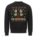 Kaffee Weihnachtspullover Mein Adventskranz - Ugly Christmas Sweater in Schwarz
