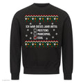 Weihnachtspullover mit Spruch Artig? Egal - Ugly Christmas Sweater in Schwarz