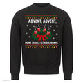 Adventskranz Weihnachtspullover Meine Geduld ist abgebrannt - Ugly Christmas Sweater in Schwarz