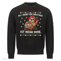 Faultier Weihnachtspullover All I want is Ruhe - Ugly Christmas Sweater in Schwarz