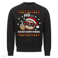 Faultier Weihnachtspullover Ho… der Rest kommt morgen - Ugly Christmas Sweater in Schwarz