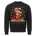 Hochlandrind Weihnachtspullover Hoffentlich geht ihr bald - Ugly Christmas Sweater in Schwarz