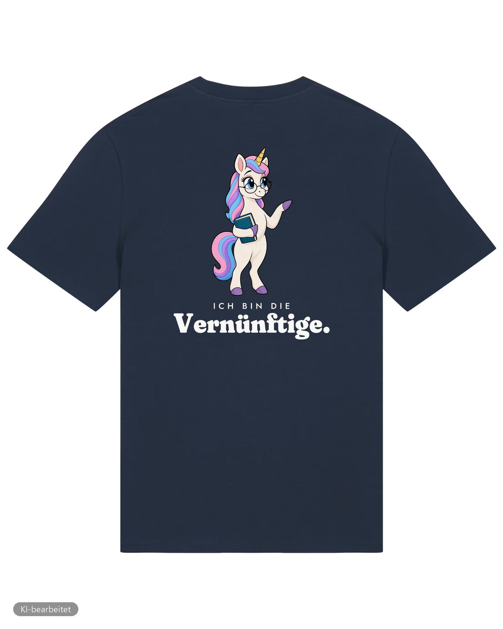 Die Vernünftige und die Verrückte Partnerlook T-Shirts: Rückendruck, Shirt Die Vernünftige in Navy