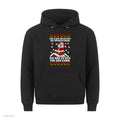 Weihnachtsmann Weihnachtshoodie Zu dick für den Kamin - Ugly Christmas Hoodie in Schwarz