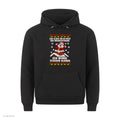 Weihnachtsmann Weihnachtshoodie Ich würd stecken bleiben - Ugly Christmas Hoodie in Schwarz