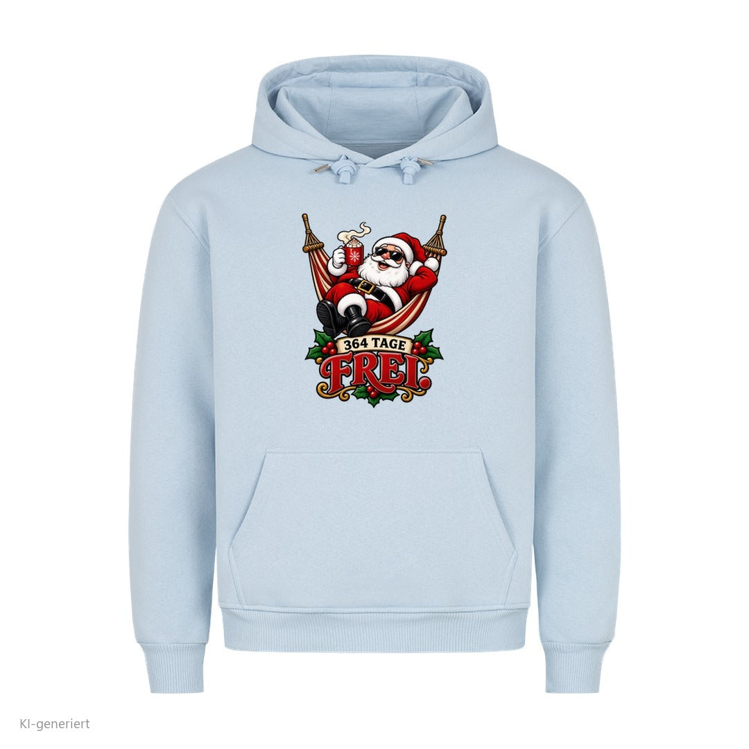 Weihnachtsmann Weihnachtshoodie 364 Tage frei - Weihnachtshoodie in Babyblau