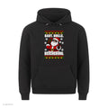 Weihnachtsmann Weihnachtshoodie Bart, Brille, Bescherung - Ugly Christmas Hoodie in Schwarz