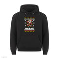 Weihnachtsmann Weihnachtshoodie In Weihnachtsstimmung und in der Lichterkette - Ugly Christmas Hoodie in Schwarz
