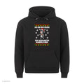 Esel Weihnachtshoodie Nur wegen der gebrannten Mandeln - Ugly Christmas Hoodie in Schwarz