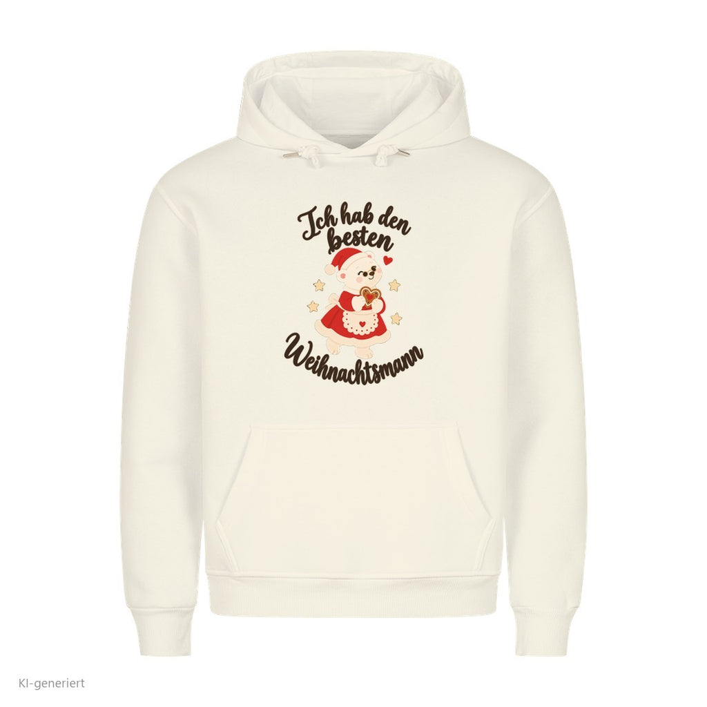 Partner Weihnachtshoodies Weihnachtsmann: Ich hab den besten Weihnachtsmann - Hoodie in Weiß
