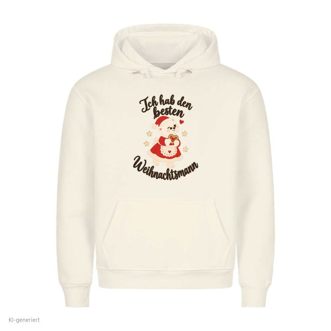 Partner Weihnachtshoodies Weihnachtsmann: Ich hab den besten Weihnachtsmann - Hoodie in Weiß