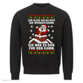 Weihnachtsmann Weihnachtspullover Zu dick für den Kamin - Ugly Christmas Sweater in Schwarz