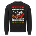 Weihnachtsmann Weihnachtspullover 9 Rentierstärken - Ugly Christmas Sweater in Schwarz