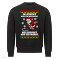 Weihnachtsmann Weihnachtspullover Im Advent wieg ich mich nicht - Ugly Christmas Sweater in Schwarz