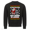 Weihnachtsmann Weihnachtspullover Die Waage und ich reden im Januar - Ugly Christmas Sweater in Schwarz