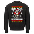 Weihnachtsmann Weihnachtspullover Meine Waage lügt - Ugly Christmas Sweater in Schwarz